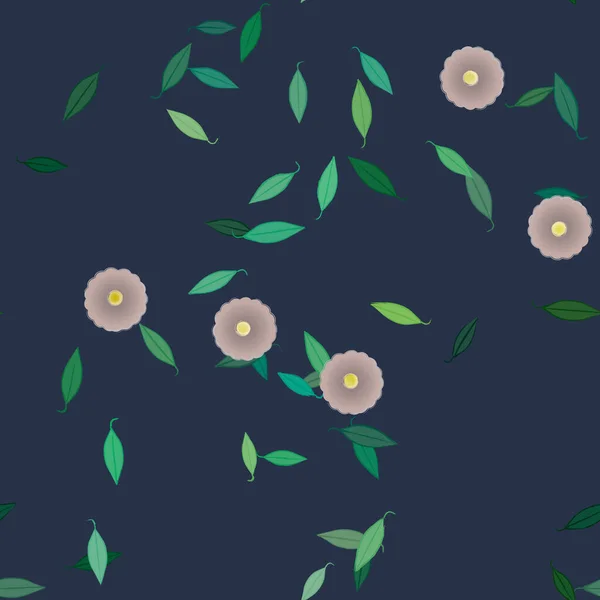 Fundo Sem Costura Floral Bonito Ilustração Vetorial —  Vetores de Stock