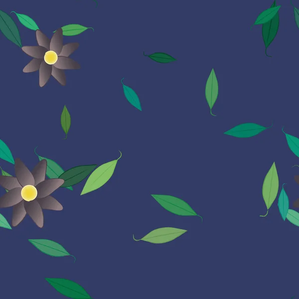 Fundo Sem Costura Floral Bonito Ilustração Vetorial — Vetor de Stock