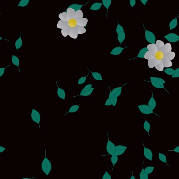 Beau Fond Floral Sans Couture Illustration Vectorielle — Image vectorielle