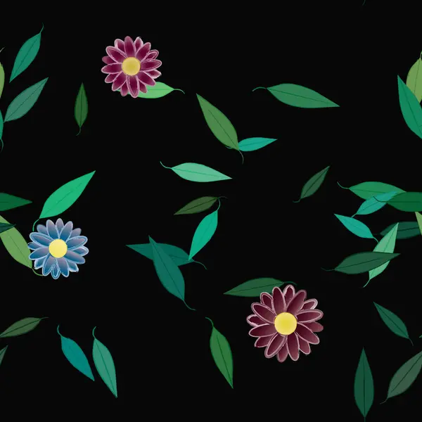 Beautiful Floral Seamless Background Vector Illustration — Stock Vector