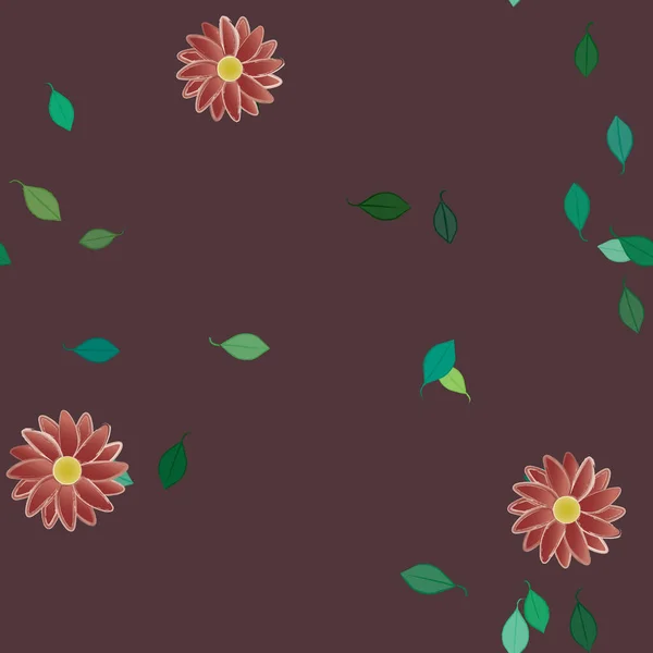 Fundo Sem Costura Floral Bonito Ilustração Vetorial — Vetor de Stock