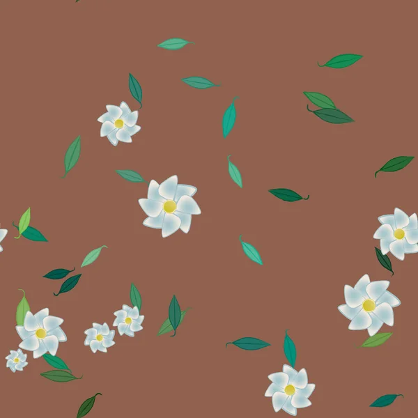 Schöne Florale Nahtlose Hintergrund Vektorillustration — Stockvektor