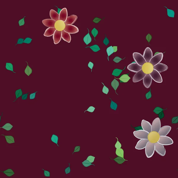 Beautiful Floral Seamless Background Vector Illustration — Stock Vector