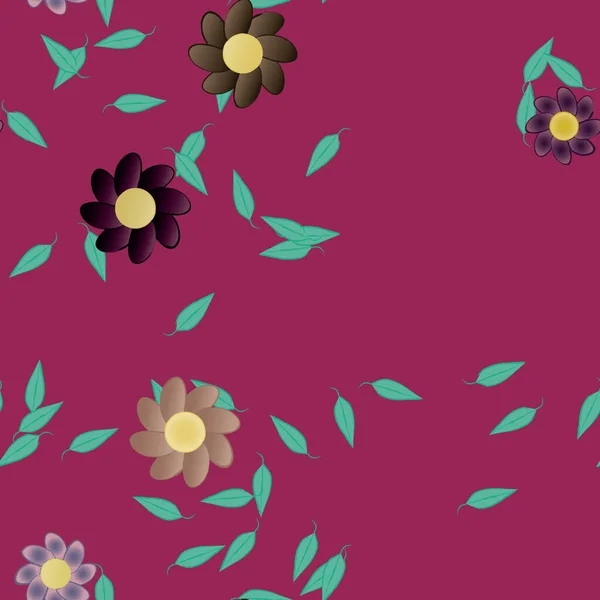 Hermoso Fondo Sin Costura Floral Ilustración Vectores — Vector de stock