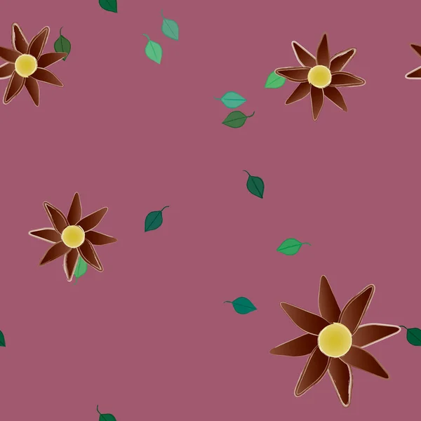 Fundo Sem Costura Floral Bonito Ilustração Vetorial — Vetor de Stock