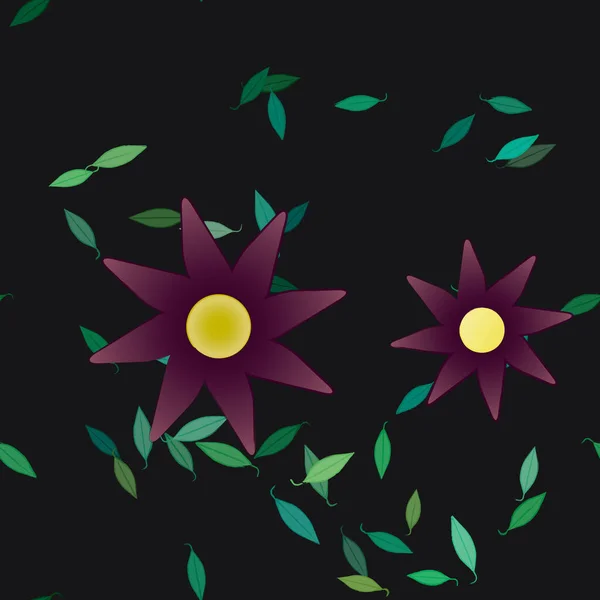 Hermoso Fondo Sin Costura Floral Ilustración Vectores — Vector de stock