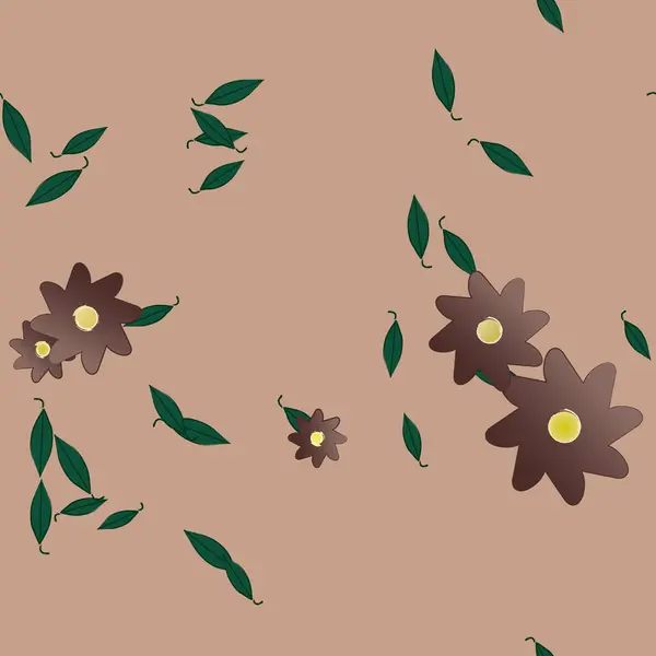 Fundo Sem Costura Floral Bonito Ilustração Vetorial — Vetor de Stock