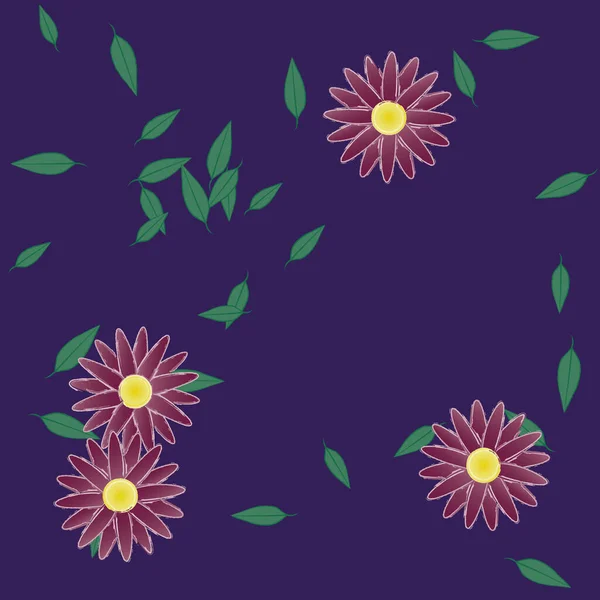 Fundo Sem Costura Floral Bonito Ilustração Vetorial — Vetor de Stock