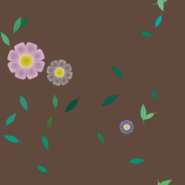 Çiçeksiz arka plan, vektör illüstrasyonu