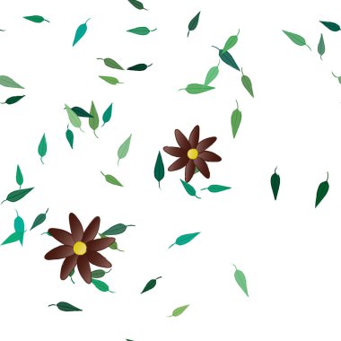 Yaprakları pürüzsüz arkaplan, vektör illüstrasyonu