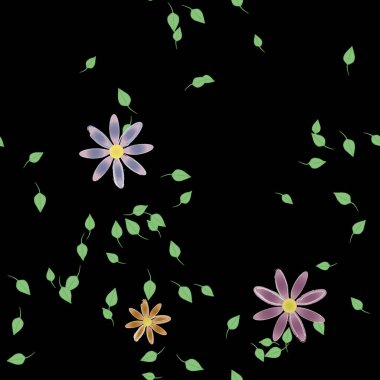 Yaprakları pürüzsüz arkaplan, vektör illüstrasyonu