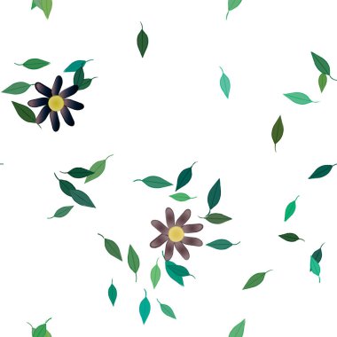 Yaprakları pürüzsüz arkaplan, vektör illüstrasyonu