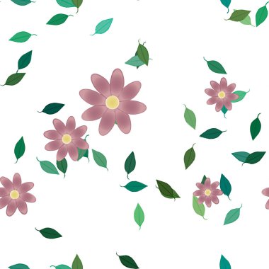 Çiçeksiz arka plan, vektör illüstrasyonu