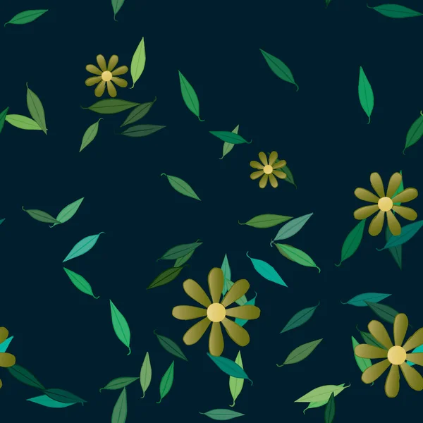 Beautiful Floral Seamless Background Vector Illustration — Stock Vector