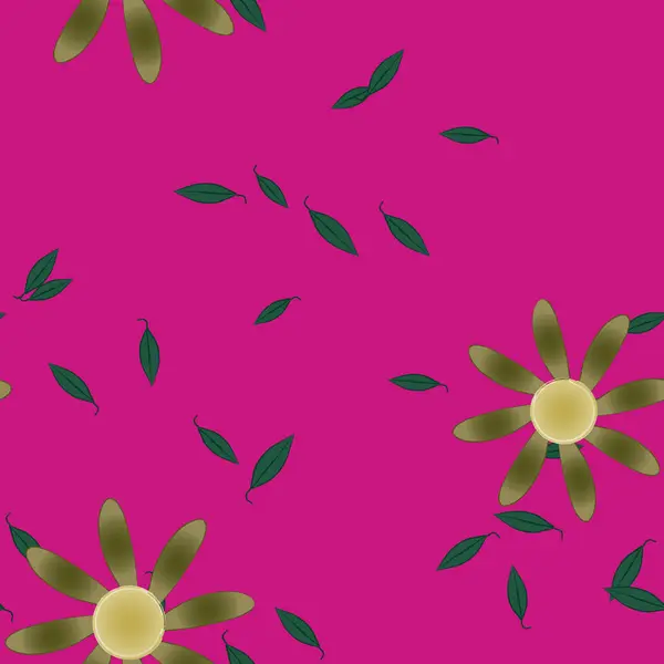 Fundo Sem Costura Floral Bonito Ilustração Vetorial —  Vetores de Stock