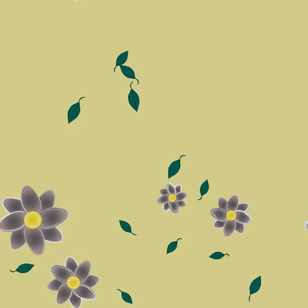 Fundo Sem Costura Floral Bonito Ilustração Vetorial — Vetor de Stock