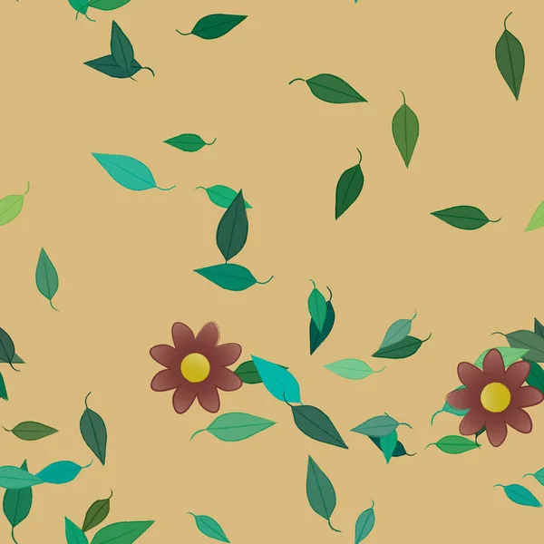 Fundo Sem Costura Floral Bonito Ilustração Vetorial — Vetor de Stock