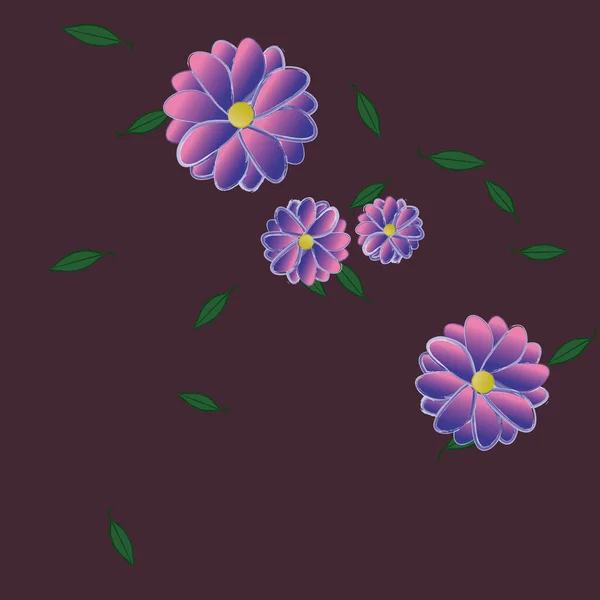 Schöne Florale Nahtlose Hintergrund Vektorillustration — Stockvektor