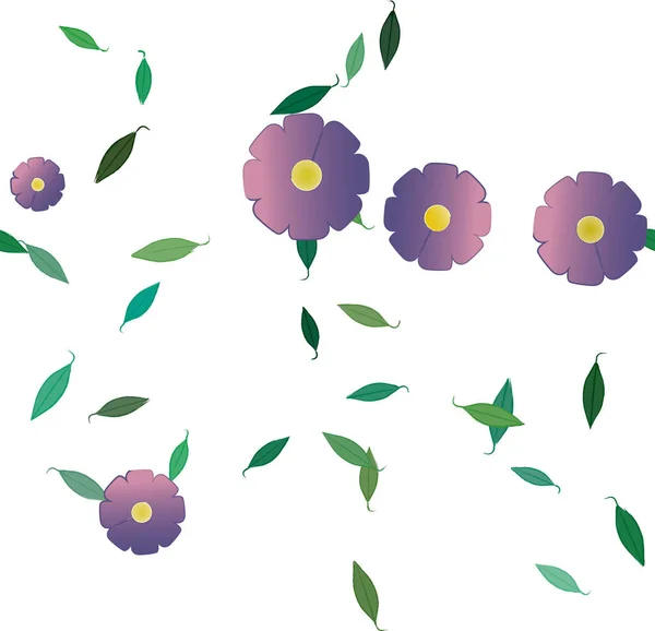 Fundo Sem Costura Floral Bonito Ilustração Vetorial — Vetor de Stock