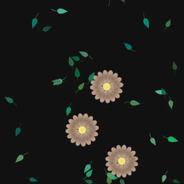 Beau Fond Floral Sans Couture Illustration Vectorielle — Image vectorielle