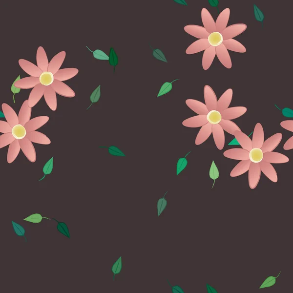 Fundo Sem Costura Floral Bonito Ilustração Vetorial — Vetor de Stock