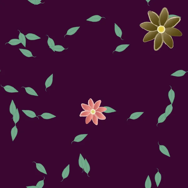 Fundo Sem Costura Floral Bonito Ilustração Vetorial — Vetor de Stock