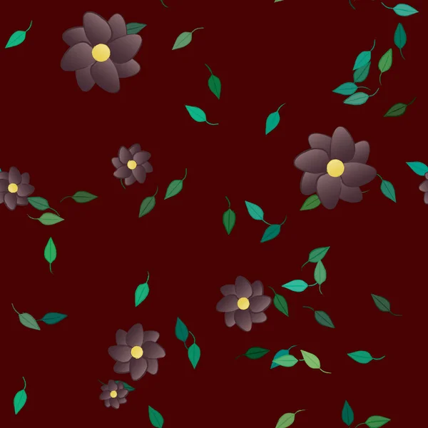 Fundo Sem Costura Floral Bonito Ilustração Vetorial — Vetor de Stock