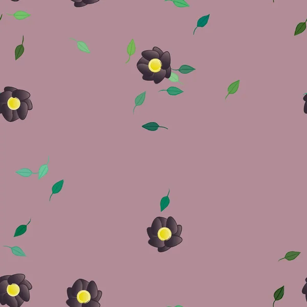 Fundo Sem Costura Floral Bonito Ilustração Vetorial — Vetor de Stock