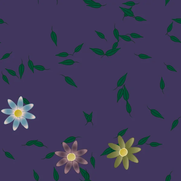 Fundo Sem Costura Floral Bonito Ilustração Vetorial — Vetor de Stock