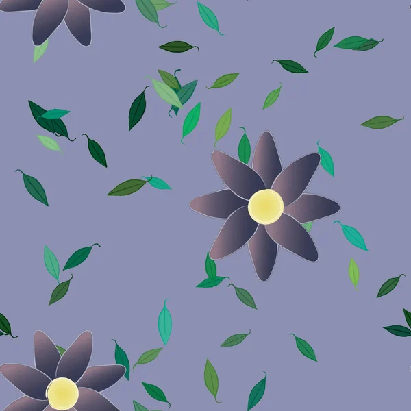 Fundo Sem Costura Floral Bonito Ilustração Vetorial — Vetor de Stock