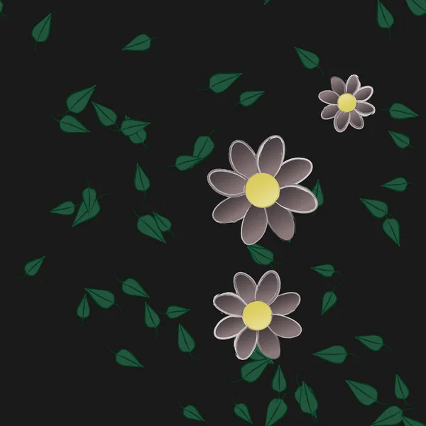 Schöne Florale Nahtlose Hintergrund Vektorillustration — Stockvektor