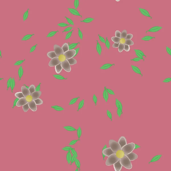 Fundo Sem Costura Floral Bonito Ilustração Vetorial — Vetor de Stock