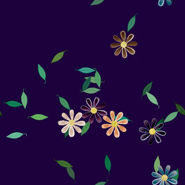 Beau Fond Floral Sans Couture Illustration Vectorielle — Image vectorielle