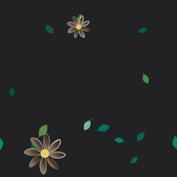 Fundo Sem Costura Floral Bonito Ilustração Vetorial — Vetor de Stock