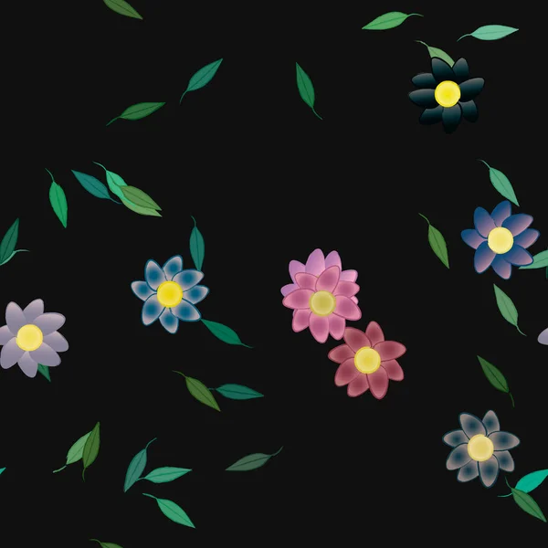 Beau Fond Floral Sans Couture Illustration Vectorielle — Image vectorielle