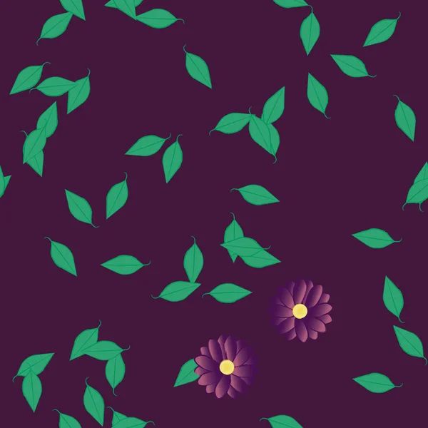 Fundo Sem Costura Floral Bonito Ilustração Vetorial — Vetor de Stock