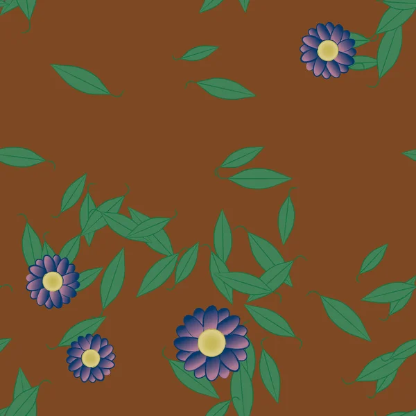 Schöne Florale Nahtlose Hintergrund Vektorillustration — Stockvektor