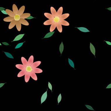 Çiçeksiz arka plan, vektör illüstrasyonu