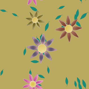 Çiçeksiz arka plan, vektör illüstrasyonu