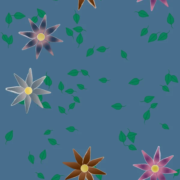 Fundo Sem Costura Floral Bonito Ilustração Vetorial — Vetor de Stock