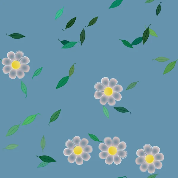 Schöne Florale Nahtlose Hintergrund Vektorillustration — Stockvektor