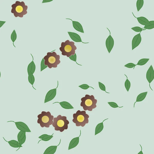 Schöne Florale Nahtlose Hintergrund Vektorillustration — Stockvektor