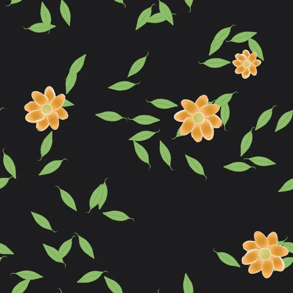 Hermoso Fondo Sin Costura Floral Ilustración Vectores — Vector de stock