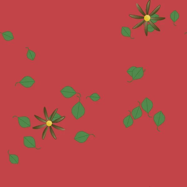 Frumos Fundal Floral Fără Sudură Ilustrație Vectorială — Vector de stoc