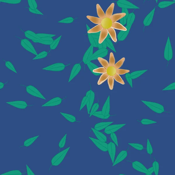 Hermoso Fondo Sin Costura Floral Ilustración Vectores — Vector de stock