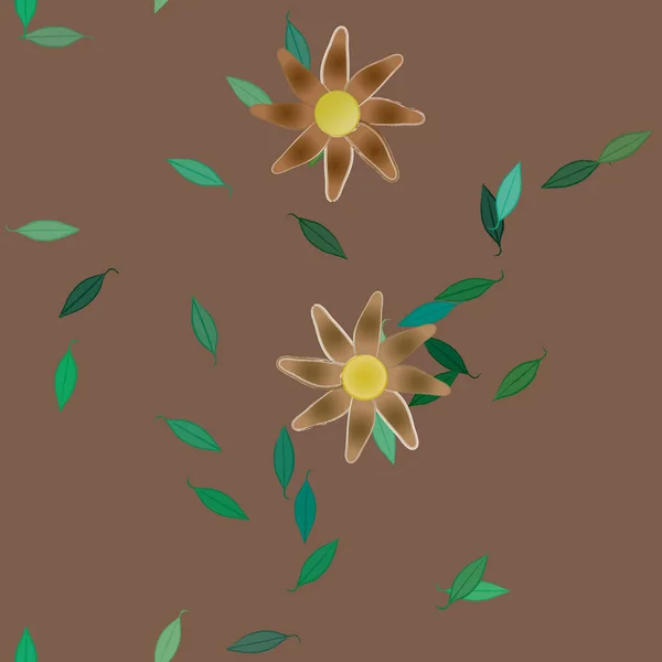 Mooie Bloemen Naadloze Achtergrond Vector Illustratie — Stockvector