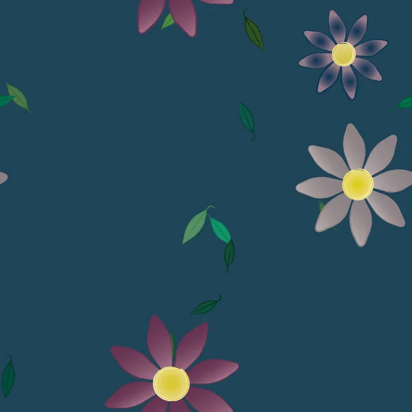 Fundo Sem Costura Floral Bonito Ilustração Vetorial — Vetor de Stock