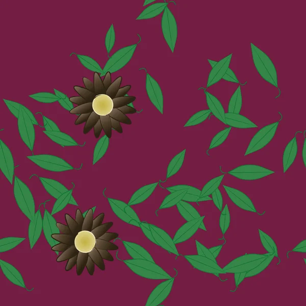 Frumos Fundal Floral Fără Sudură Ilustrație Vectorială — Vector de stoc