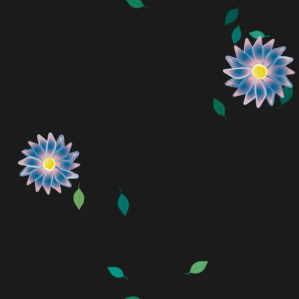 Fundo Sem Costura Floral Bonito Ilustração Vetorial — Vetor de Stock