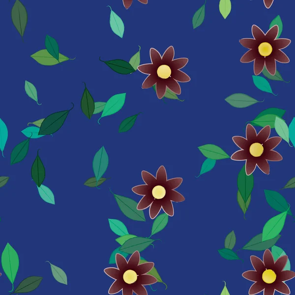 Fundo Sem Costura Floral Bonito Ilustração Vetorial — Vetor de Stock